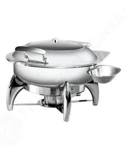 Nồi hâm buffet tròn nắp kiếng gắn trục thủy lực khung chân rời AT52293