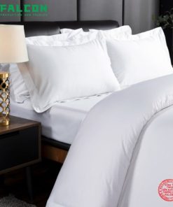 Chăn ga gối vải trắng trơn T300