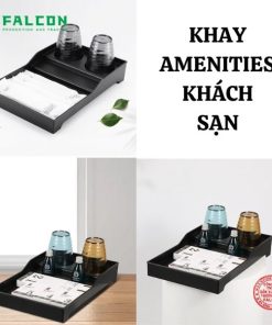 khay đựng đồ dùng amenities trong phòng tắm khách sạn