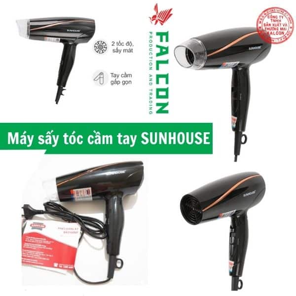 Máy sấy tóc cầm tay sunhouse , máy sấy gấp gọn