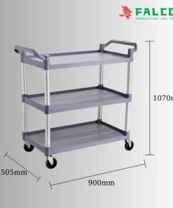 Xe đẩy dọn dẹp 3 tầng nhựa chắc chắn, tuổi thọ cao