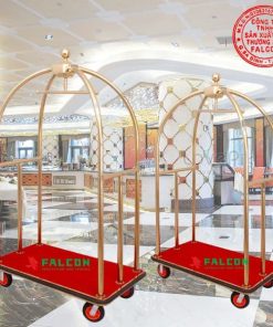 Xe chở đồ đạc, vali, hành lý lồng chim tạo sự sang trọng, hiện đại