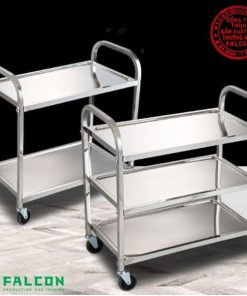 Xe dọn dẹp 3 tầng inox được thiết kế đơn giản nhưng tiện lợi
