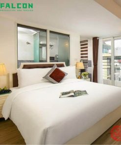 Bộ chăn ga gối đệm màu trắng cao cấp