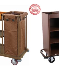 Xe đẩy dọn phòng 1 túi chuyên dụng cho khách sạn