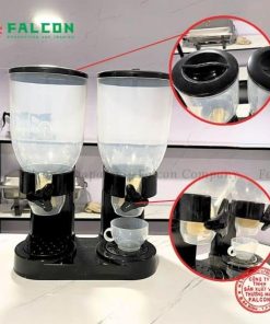 Bình đựng ngũ cốc 2 ngăn nhựa ABS cao cấp, bền bỉ chất lượng cao