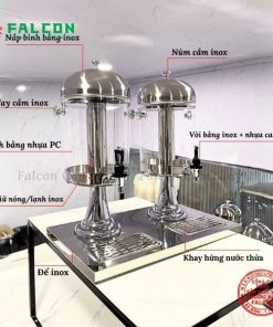 Chi tiết của bình đựng nước buffet 2 ngăn do Falcon cung cấp
