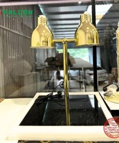 Đèn hâm nóng thức ăn bàn đá 2 bóng mạ vàng cao cấp, được phân phối tại công ty Falcon