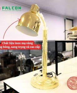 Đèn hâm thức ăn 1 bóng mạ vàng sang trọng và cao cấp