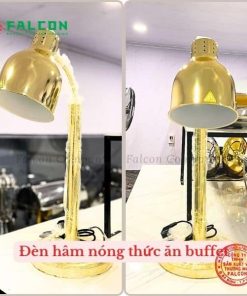 Đèn hâm nóng buffet inox mạ vàng 1 bóng cao cấp