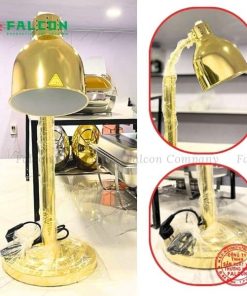 Đèn hâm nóng thức ăn buffet mạ vàng 1 bóng