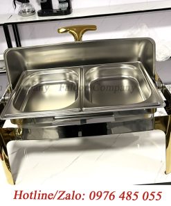 Nồi hâm nóng thức ăn cho nhà hàng - khách sạn 2 ngăn tiện lợi