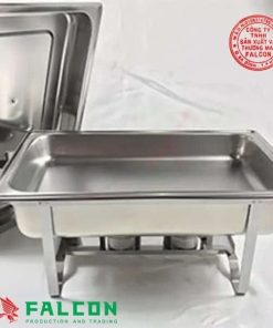Nồi hâm nóng buffet 1 ngăn inox hình chữ nhật