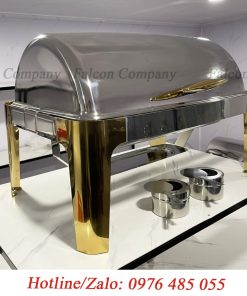 Nồi hâm nóng buffet inox cao cấp, dễ dàng vệ sinh