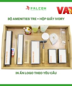 Bộ combo amenities khách sạn dùng 1 lần chất liệu tre đóng hộp giấy sang trọng