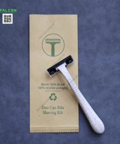 Dao cạo râu lúa mạch 2 lưỡi kép, dầu gật gù có dải bôi trơn dùng 1 lần chuyên cho khách sạn
