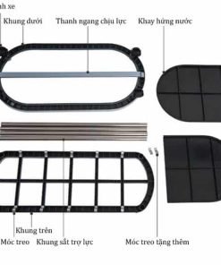 Các chi tiết của giá căm ô dù 12 ô chất liệu nhựa và thép không gỉ