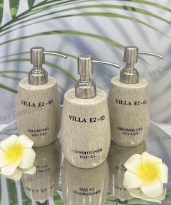 Bình đựng dung dịch dầu gội sữa tắm khách sạn 280ml vòi inox cao cấp