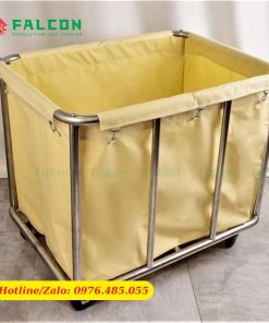 Xe để đồ dơ khách sạn hình chữ nhật 1 túi