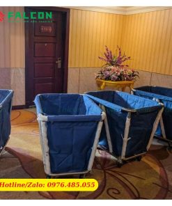 Xe dọn đồ giặt là, xe dọn đồ dơ, xe dọn buồng phòng cho khách sạn