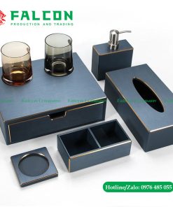 Bộ khay cao cấp cho khách sạn màu xanh navy chất liệu Acrylic