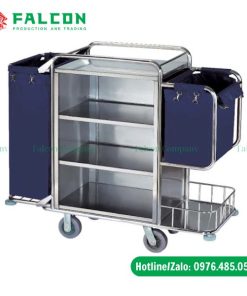 Xe dọn buồng phòng chuyên dụng cho khách sạn inox 201