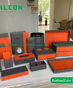Cung cấp bộ đồ da đặt phòng nhận in ấn logo cho khách sạn, villa, resort...