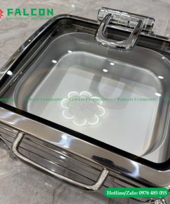 Bếp hâm buffet hình vuông 6 lít inox 304 cao cấp cho nhà hàng, khách sạn và tiệc buffet