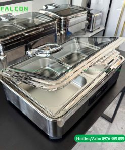 Nồi hâm buffet 2 ngăn hình chữ nhật cho nhà hàng, khách sạn