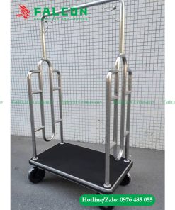 Xe đẩy hành lý khung inox chịu lực tốt cho khách sạn