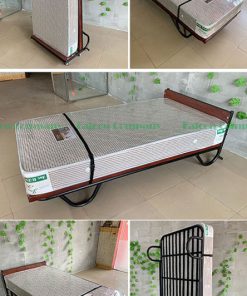Giường phụ khách sạn đệm dày 20cm tiện lợi, có bánh xe