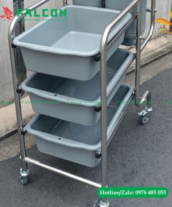 Xe đẩy dọn vệ sinh, xe đẩy dọn thức ăn cho nhà hàng, khách sạn, quán ăn...