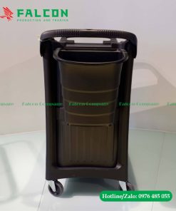 Xe dọn dẹp đa năng khung nhựa màu đen cao cấp