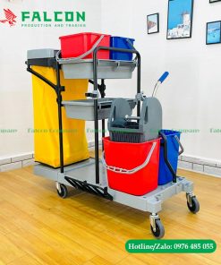 Xe dọn vệ sinh đa năng khách sạn đa tầng tiện lợi