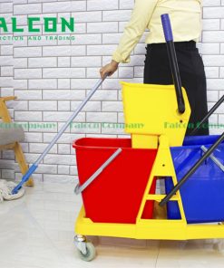 Xe vắt móp lau sàn đôi 60L cho khách sạn